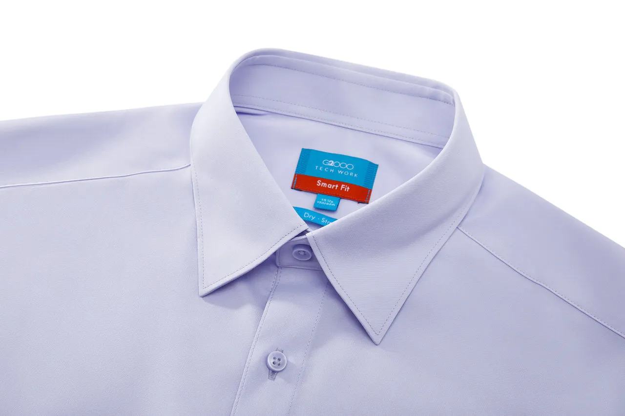 Dry Wicking & Stretch Poplin Shirt in Smart Fit Short Sleeve with Chest Pocket