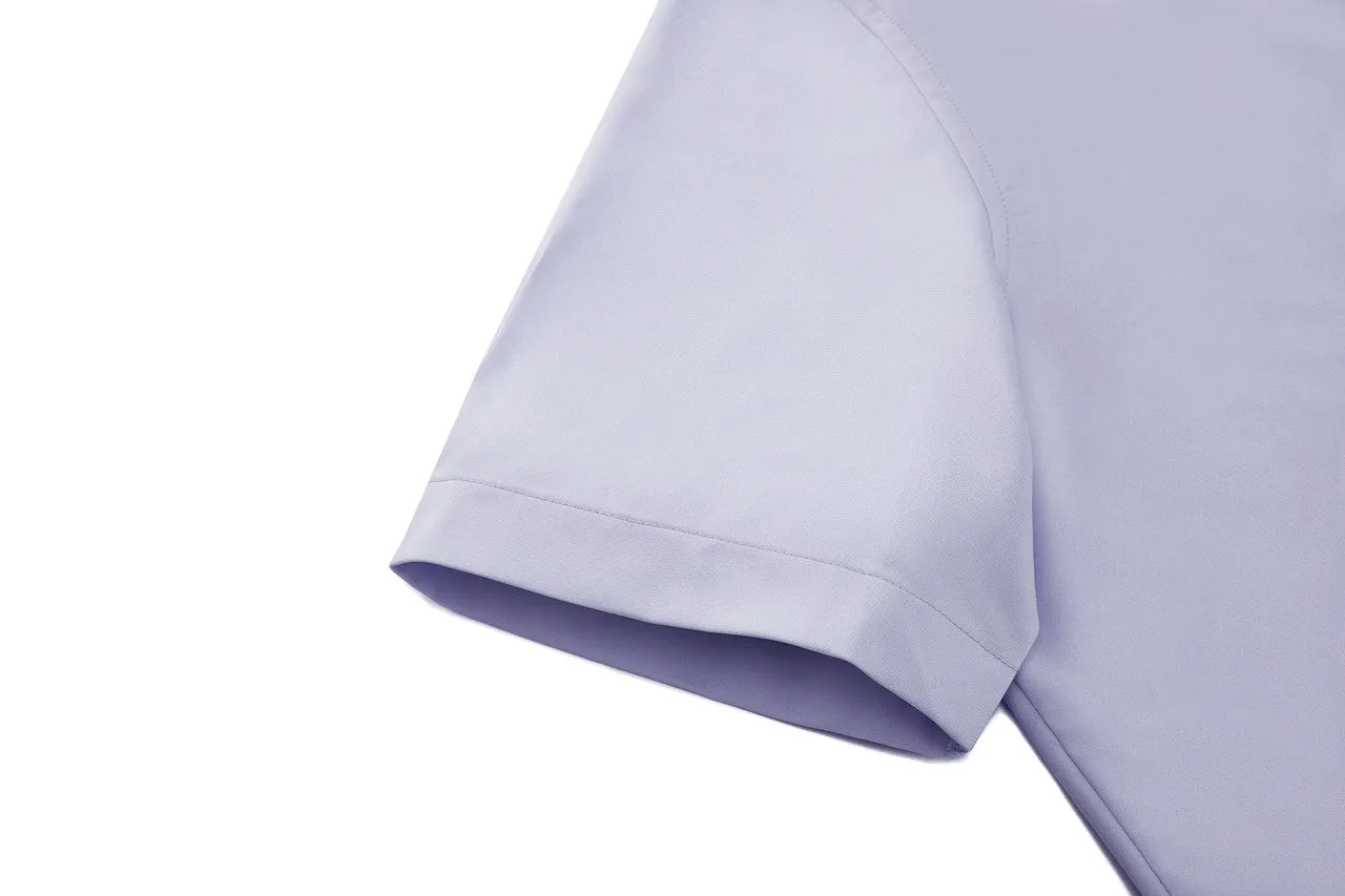 Dry Wicking & Stretch Poplin Shirt in Smart Fit Short Sleeve with Chest Pocket