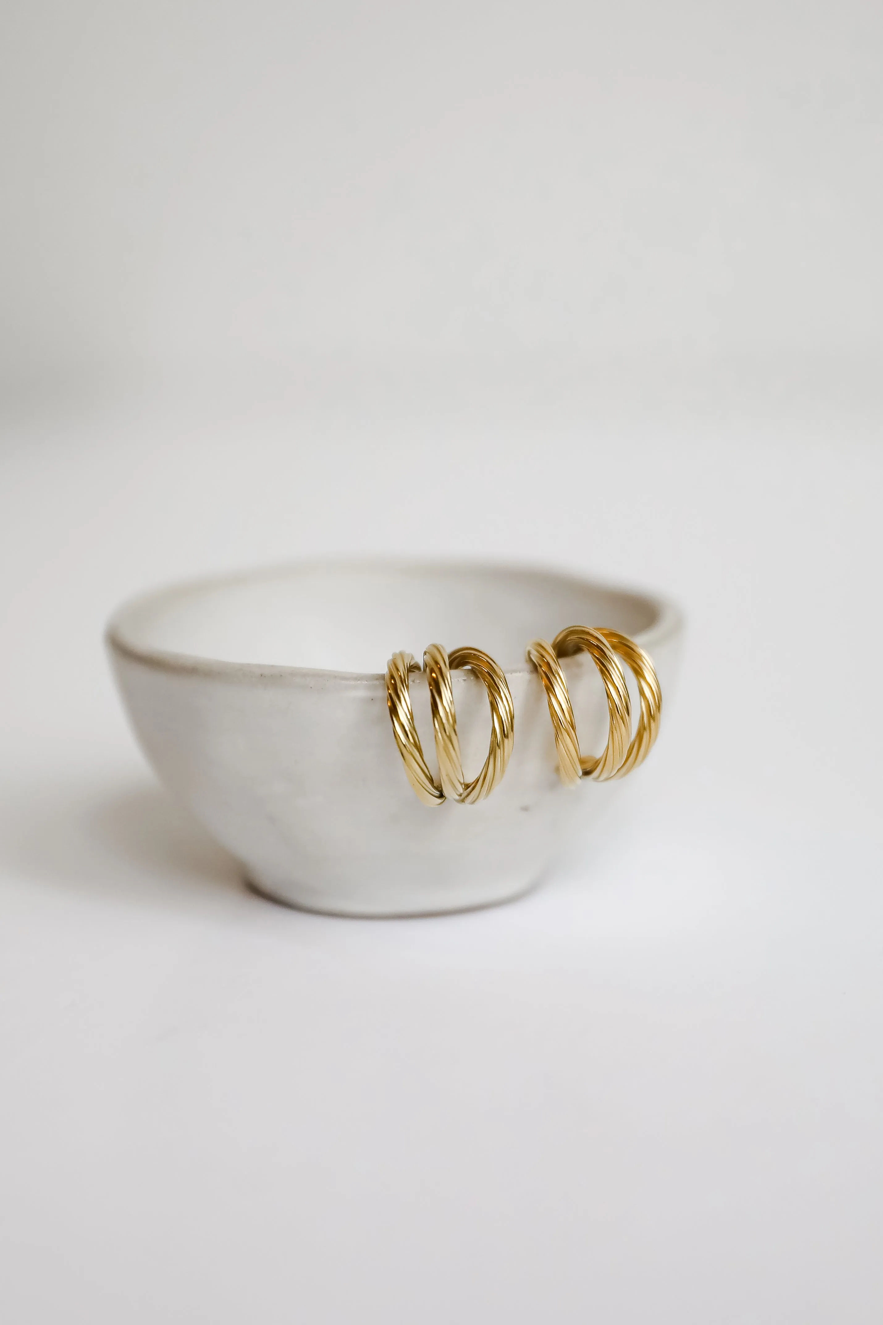 Eliza Gold Triple Hoop Earrings