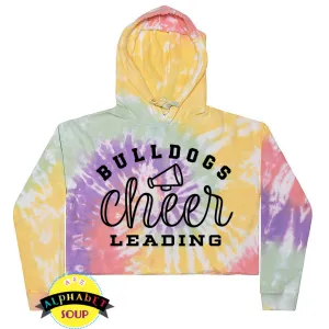 FZS Jr Bulldogs Cheer Tie Dye Crop Hoodie Sweatshirt