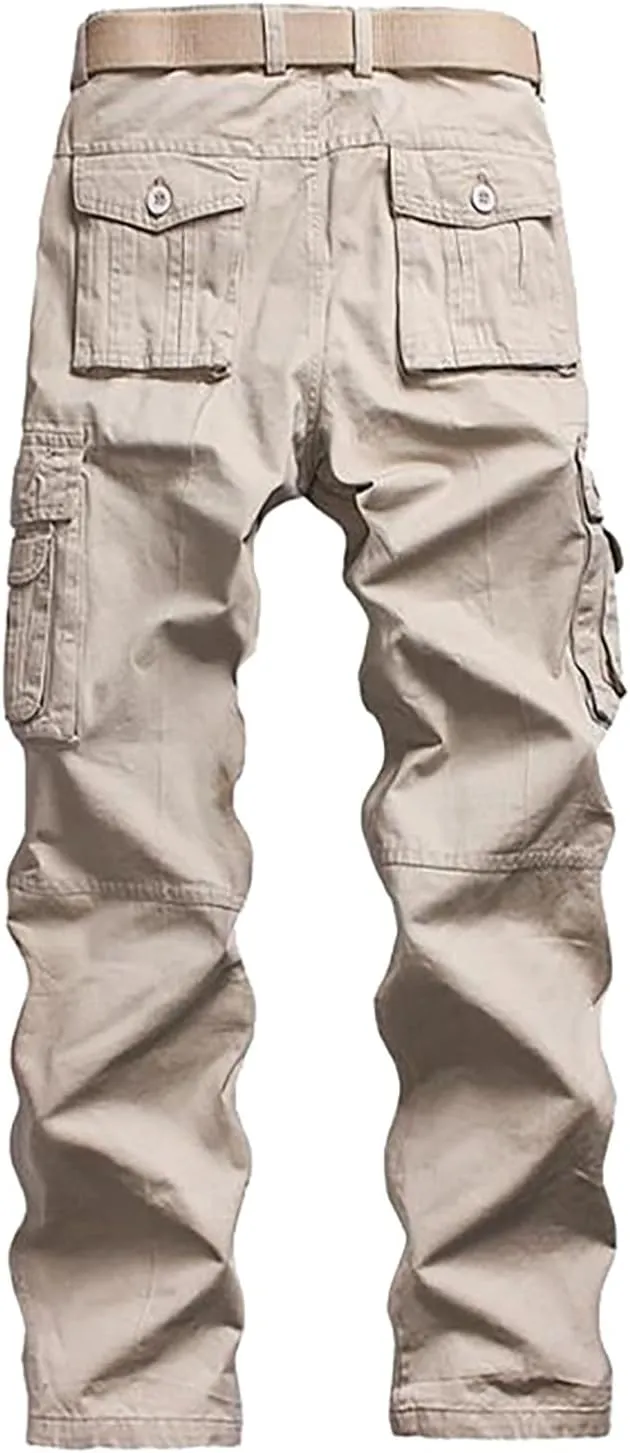 FZVYD Cargo Pants Mens Joggers Cargo Pants Fashion Casual Sweatpants Work Pants Drawstring Loose Trousers with Pockets