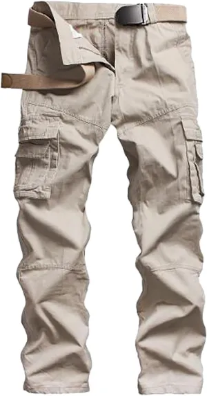 FZVYD Cargo Pants Mens Joggers Cargo Pants Fashion Casual Sweatpants Work Pants Drawstring Loose Trousers with Pockets