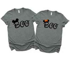 Halloween Minnie and Mickey Shirts - Disney Couples - Matching Shirts - Boo