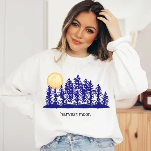 Harvest Moon Fall shirt Women's sweatshirt Men's Harvest Moon shirt Unisex Blue trees sweatshirt, fall colors shirt outdoors sweatshirt