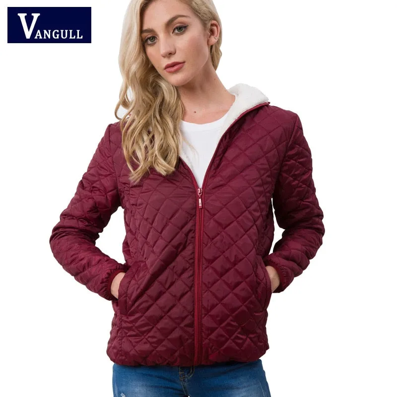 Hooded Jacket Casual Basic Warm Velvet Lamb Parka Coat