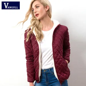 Hooded Jacket Casual Basic Warm Velvet Lamb Parka Coat