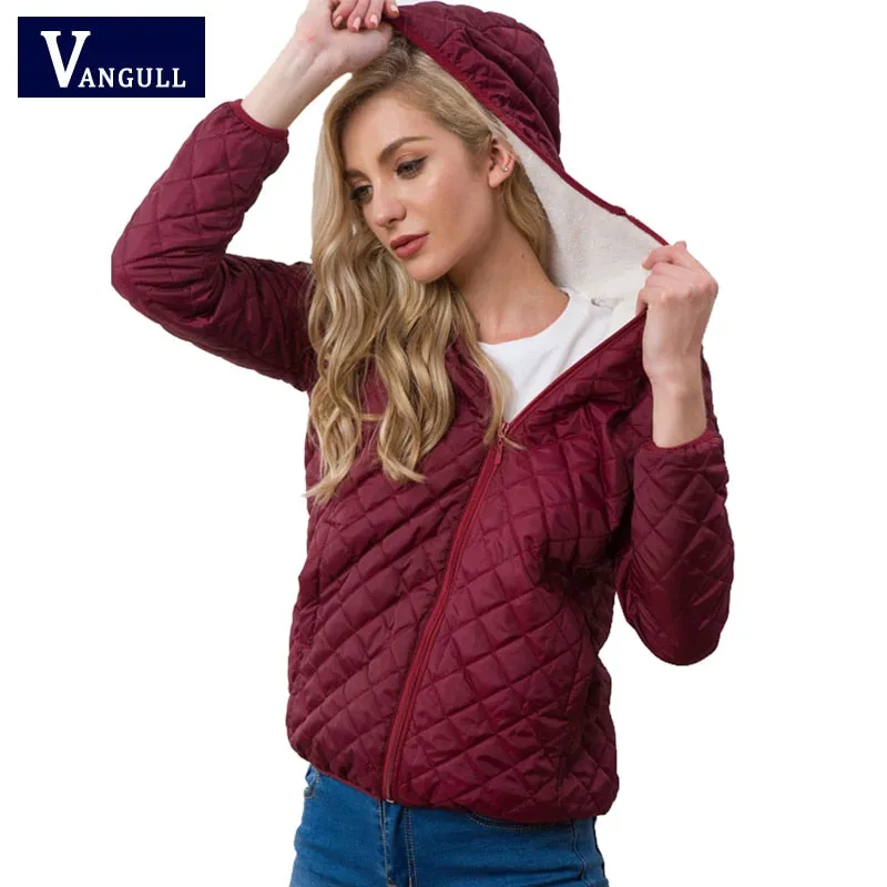 Hooded Jacket Casual Basic Warm Velvet Lamb Parka Coat