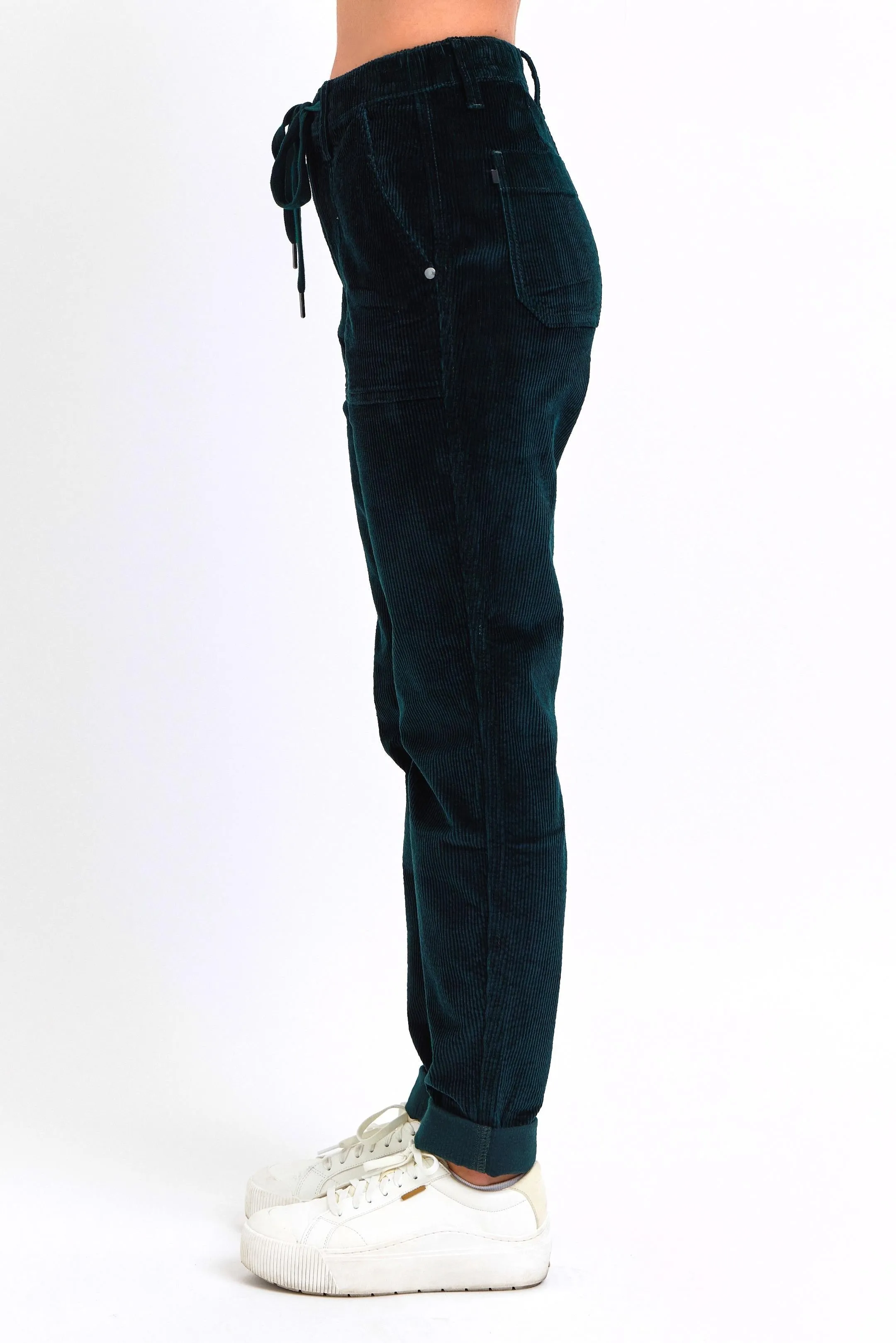 HW Corduroy Cuffed Jogger Green JB99