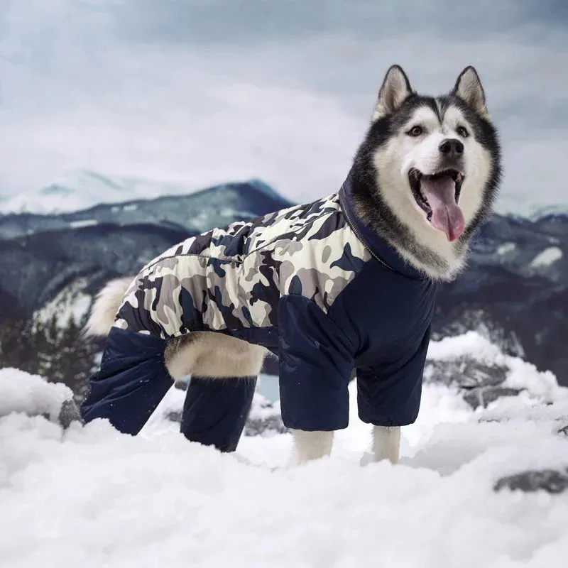 HydroTherm™ Winter Dog Jacket - Waterproof Jumpsuit for Medium & Large Dogs