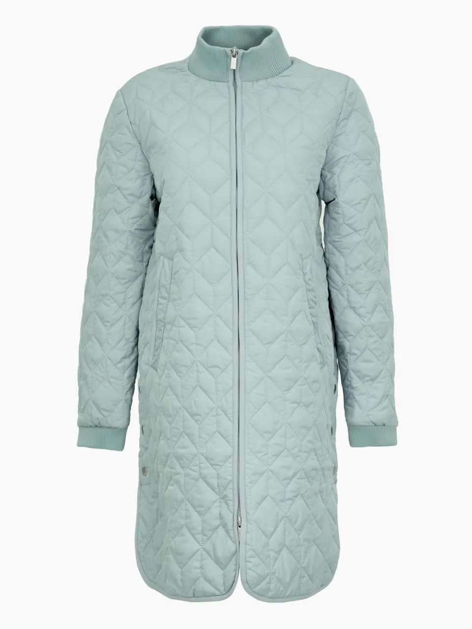 Ilse Jacobsen Quilted Coat in Pale Petrolium- ART06