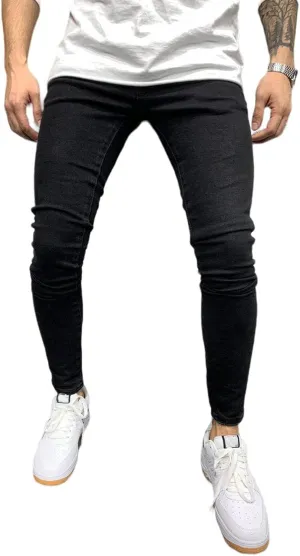 Jeans for Men Slim Fit Skinny Stretch Jeans Pants Denim Pencil Pants Casual Work Pants Comfortable Tapered Leg Trousers