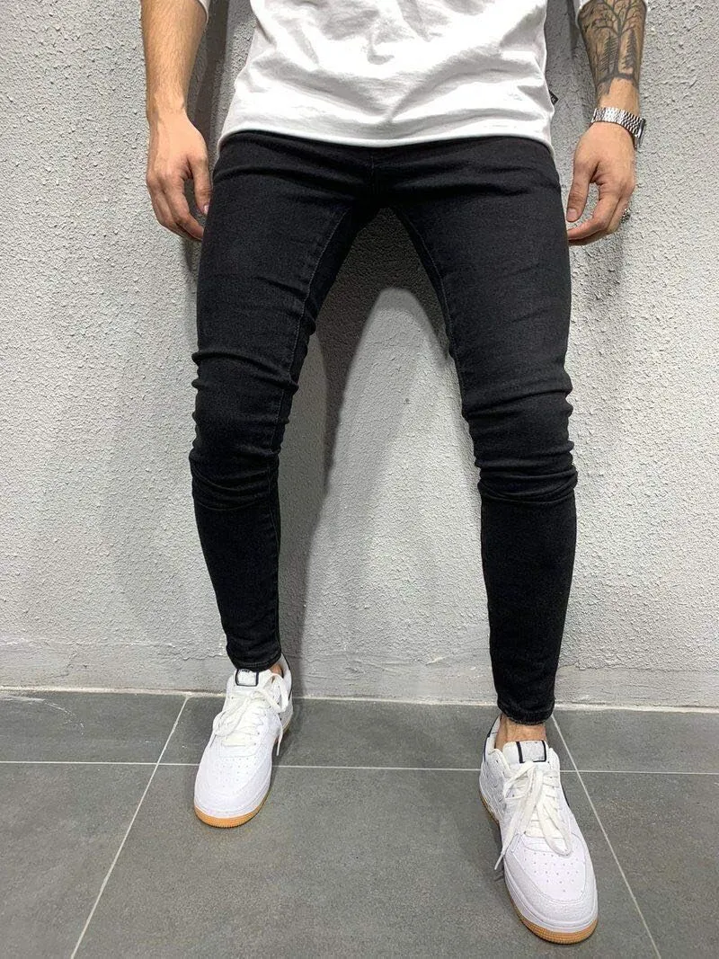Jeans for Men Slim Fit Skinny Stretch Jeans Pants Denim Pencil Pants Casual Work Pants Comfortable Tapered Leg Trousers