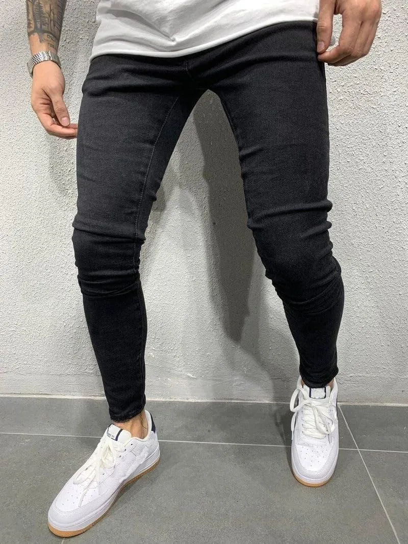 Jeans for Men Slim Fit Skinny Stretch Jeans Pants Denim Pencil Pants Casual Work Pants Comfortable Tapered Leg Trousers