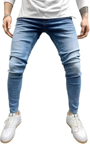 Jeans for Men Slim Fit Skinny Stretch Jeans Pants Denim Pencil Pants Casual Work Pants Comfortable Tapered Leg Trousers
