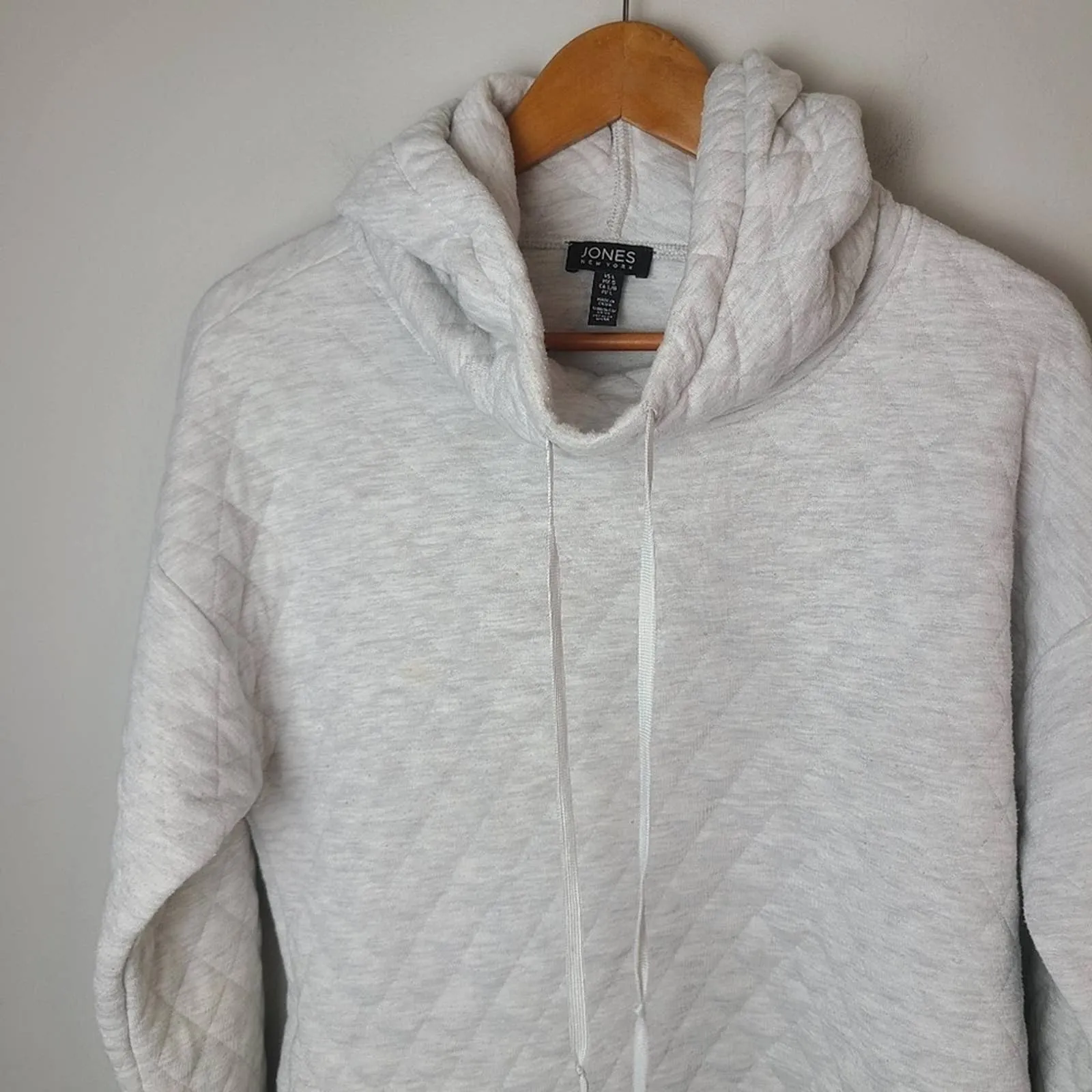 Jones New York Quilted Hooded Sweatshirt