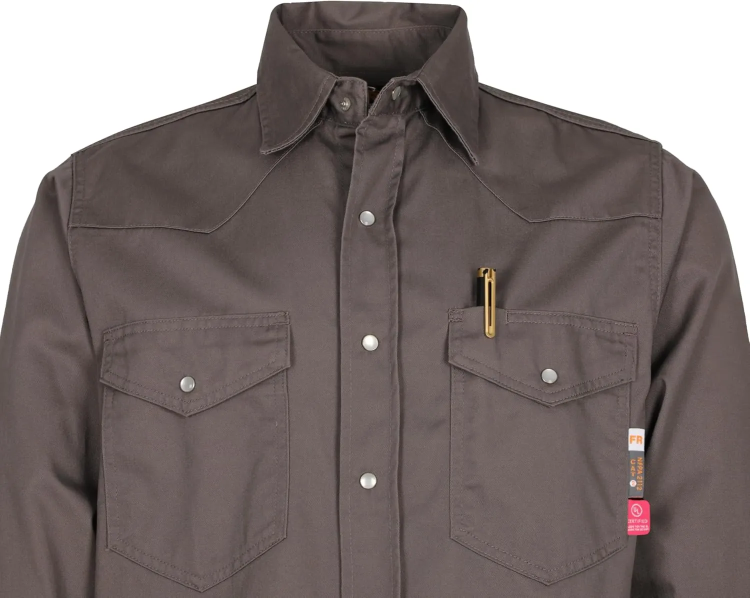 KONRECO FR Shirts for Men Button Down Flame Resistant HRC2 Men's Welding Shirts
