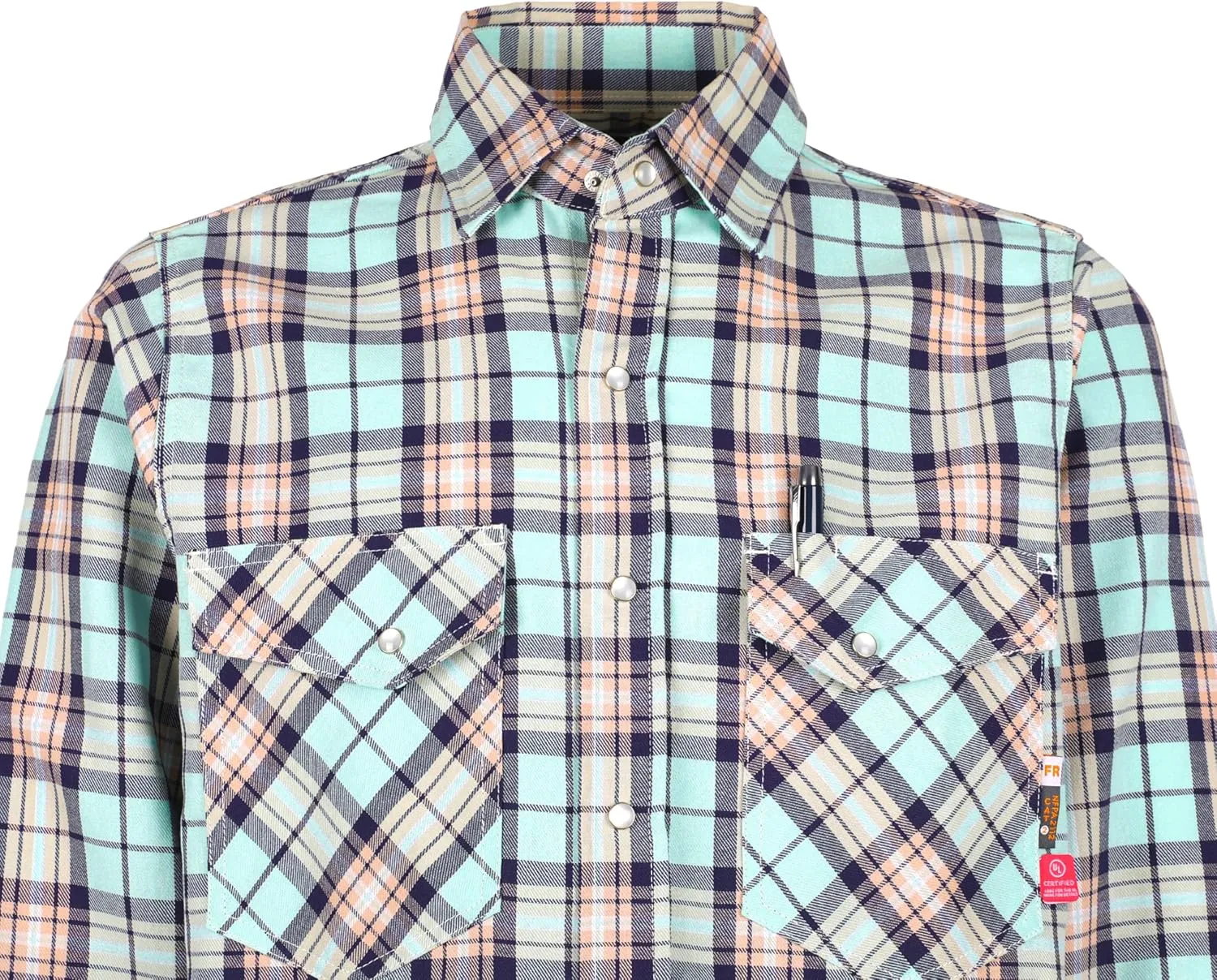 KONRECO FR Shirts for Men Button Down Flame Resistant HRC2 Men's Welding Shirts