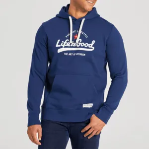 Life is Good Ballyard Positive Hoodie - Dark Blue