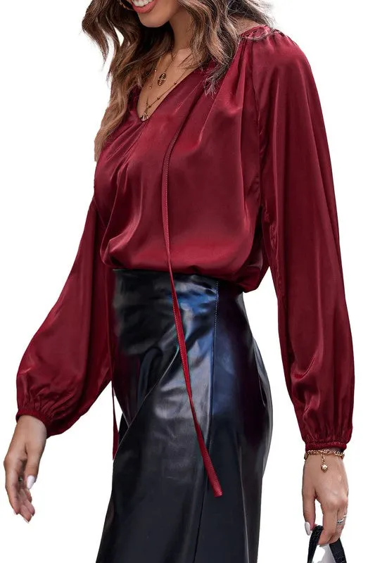 Life Of The Party Burgundy Top
