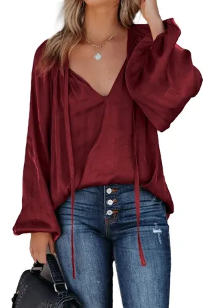 Life Of The Party Burgundy Top