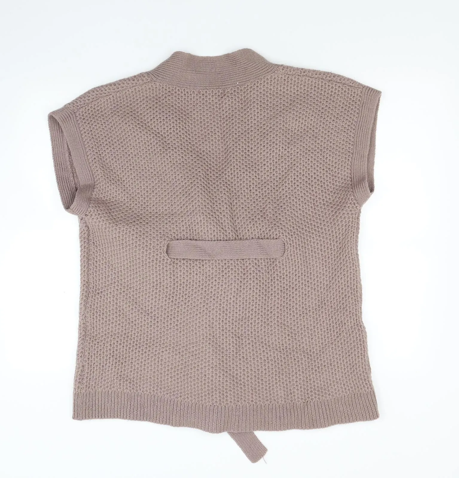 Mamas & Papas Brown Wool Mix Chunky S/S Cardigan - Size Maternity UK 12-14