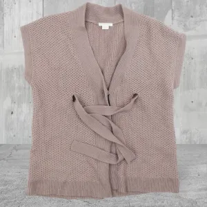 Mamas & Papas Brown Wool Mix Chunky S/S Cardigan - Size Maternity UK 12-14