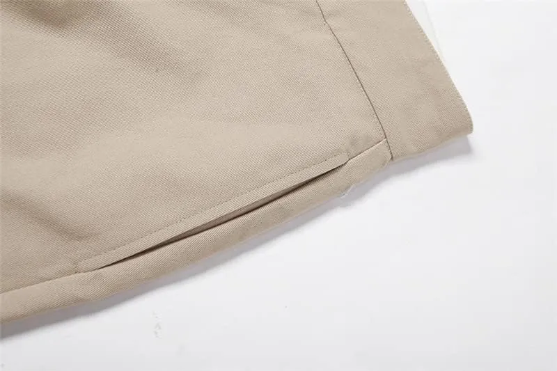 Mandonce Women's Sweatpants Cotton Relaxed Straight-Fit Casual Trousers Fashion High Waist Flap Work Pant
