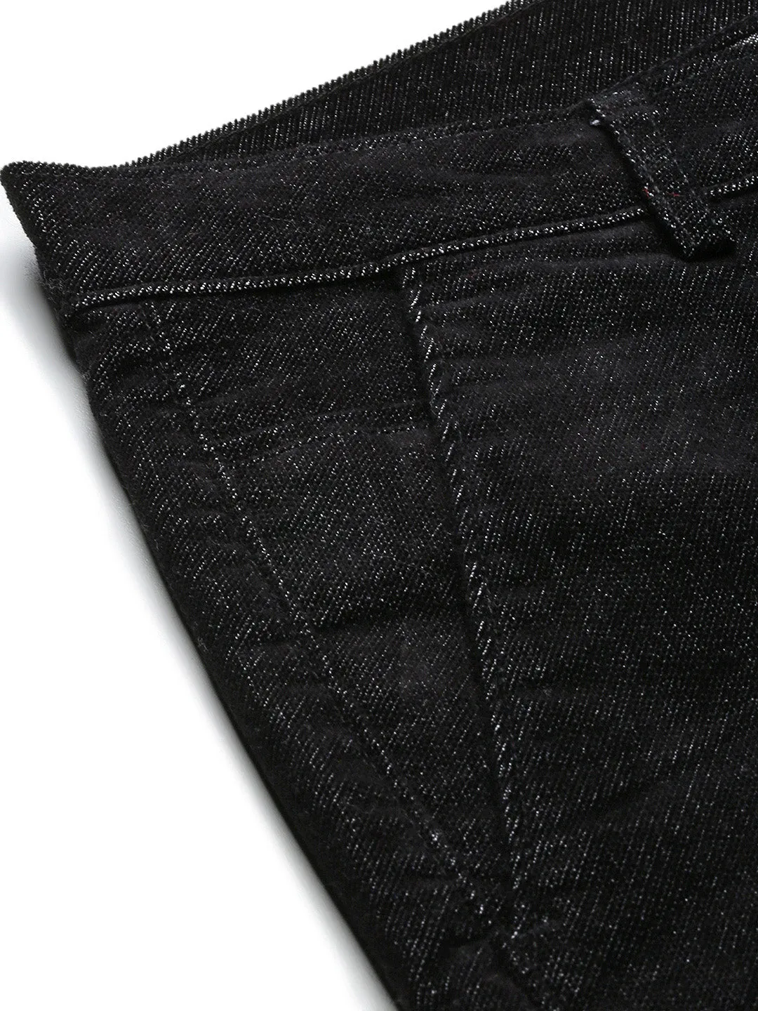 Men Black Slim Fit Low-Rise Trousers