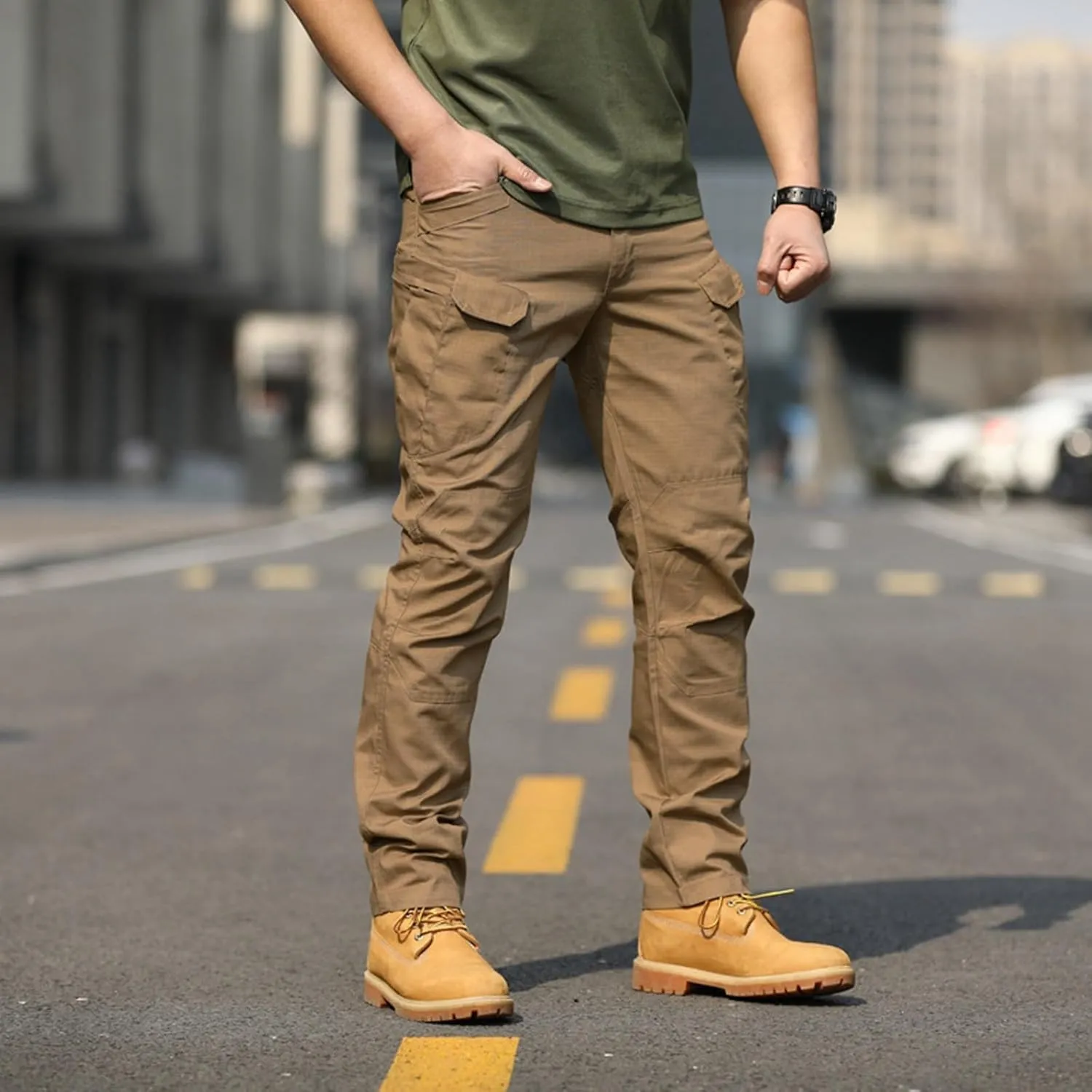 Mens Cargo Pants Relaxed Fit Casual Comfortable Lightweight Breathable Elastic Waist Workout Sweatpants Joggers