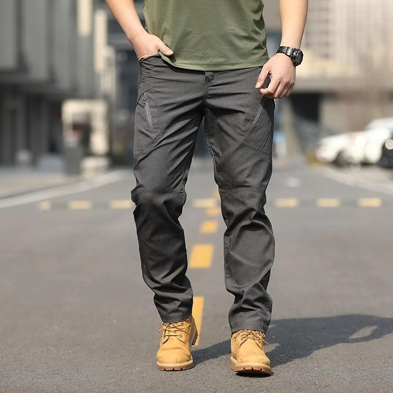 Mens Cargo Pants Relaxed Fit Casual Comfortable Lightweight Breathable Elastic Waist Workout Sweatpants Joggers