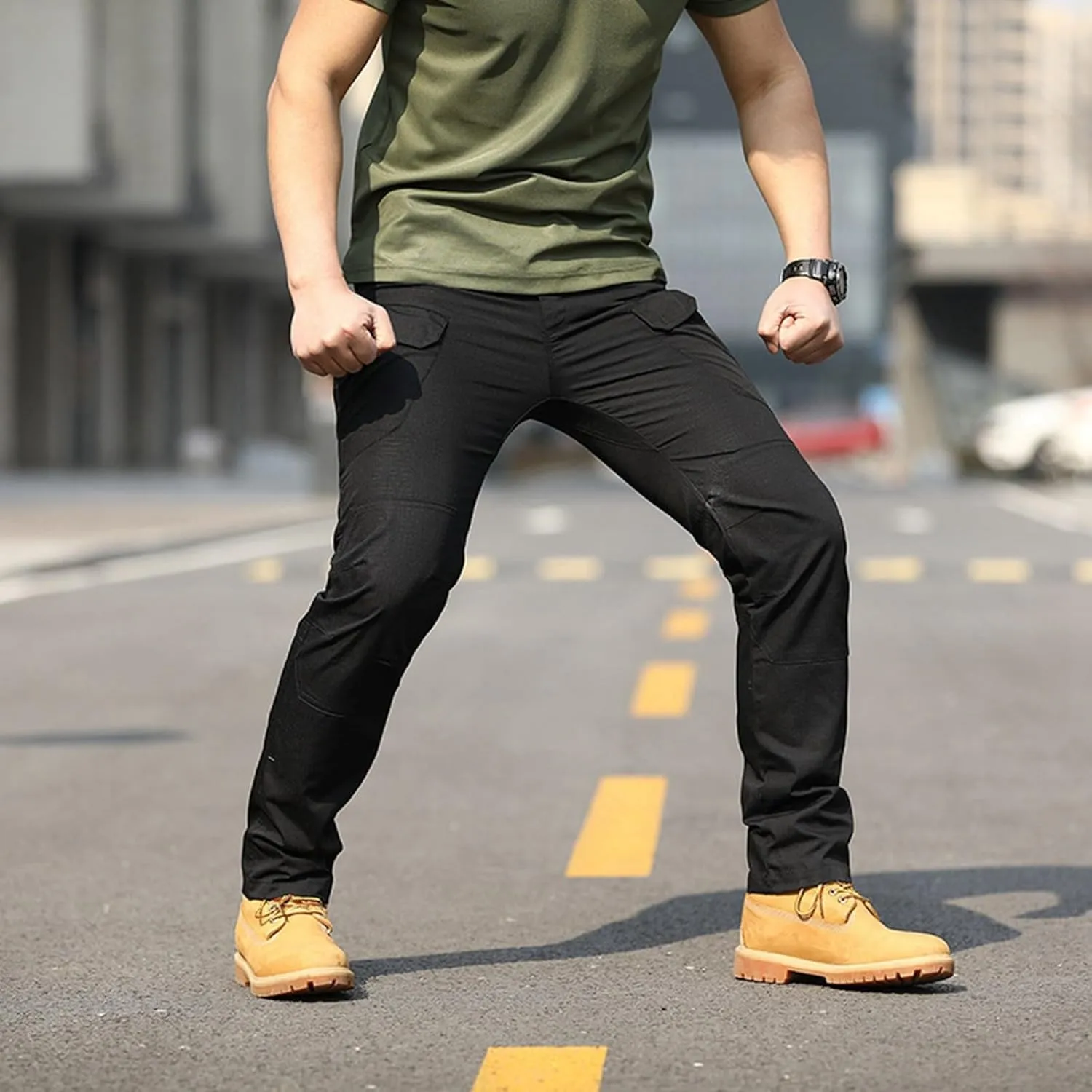 Mens Cargo Pants Relaxed Fit Casual Comfortable Lightweight Breathable Elastic Waist Workout Sweatpants Joggers