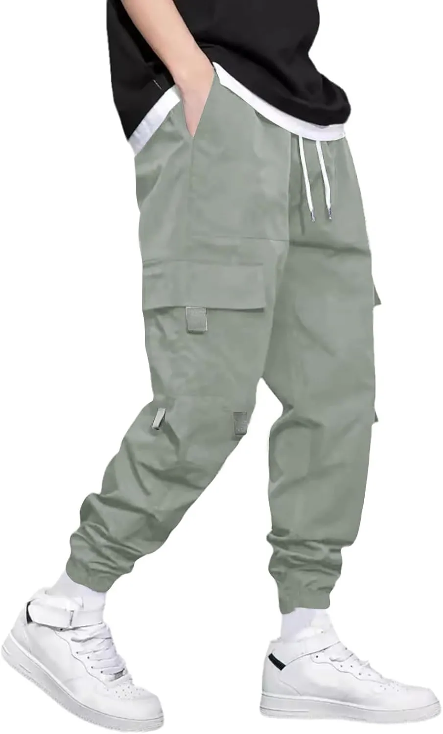 Men's Drawstring Multi-Pocket Cargo Pants - 2025 Tapered Leg Casual Stylish Lightweight Trousers.
