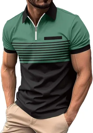 Men's Polo Shirts 2024 Soft Loose Outdoor Sports Lapel Solid Color Camouflage Printing Raglan Sleeve Top Short