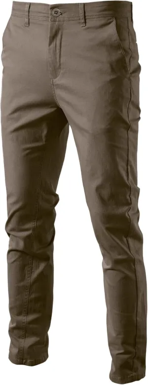Men's Straight Leg Relaxed Fit Breathable Pants Casual Solid Outdoor Trousers Classic Chino Comfort Pants