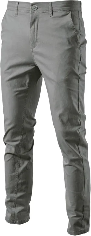Men's Straight Leg Relaxed Fit Breathable Pants Casual Solid Outdoor Trousers Classic Chino Comfort Pants