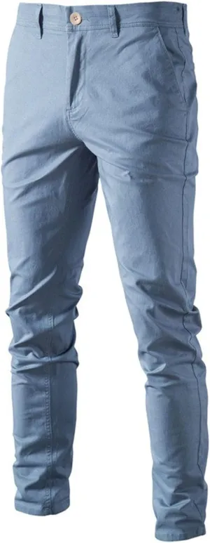 Men's Straight Leg Relaxed Fit Breathable Pants Casual Solid Outdoor Trousers Classic Chino Comfort Pants