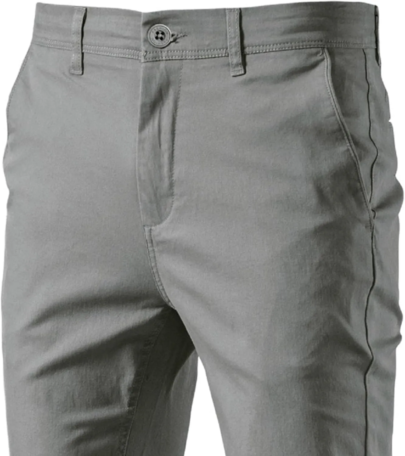 Men's Straight Leg Relaxed Fit Breathable Pants Casual Solid Outdoor Trousers Classic Chino Comfort Pants