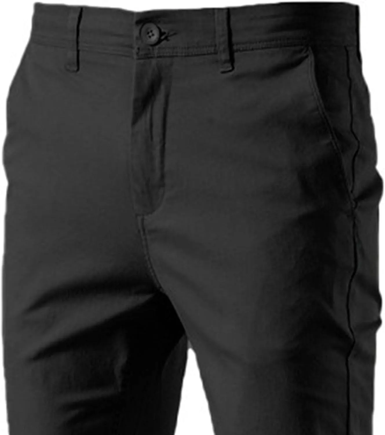 Men's Straight Leg Relaxed Fit Breathable Pants Casual Solid Outdoor Trousers Classic Chino Comfort Pants