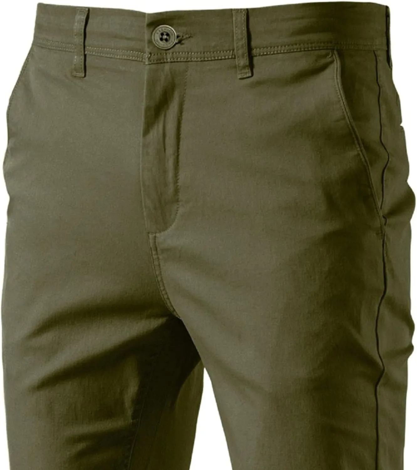 Men's Straight Leg Relaxed Fit Breathable Pants Casual Solid Outdoor Trousers Classic Chino Comfort Pants
