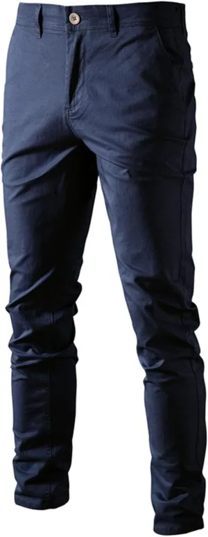 Men's Straight Leg Relaxed Fit Breathable Pants Casual Solid Outdoor Trousers Classic Chino Comfort Pants