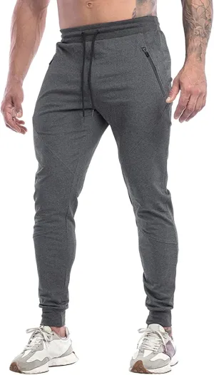 Mens Workout Cargo Sweatpants Wild Cargo Pant Fall Winter Elastic Drawstring Pant Slim fit Basic Trouser with Pocket