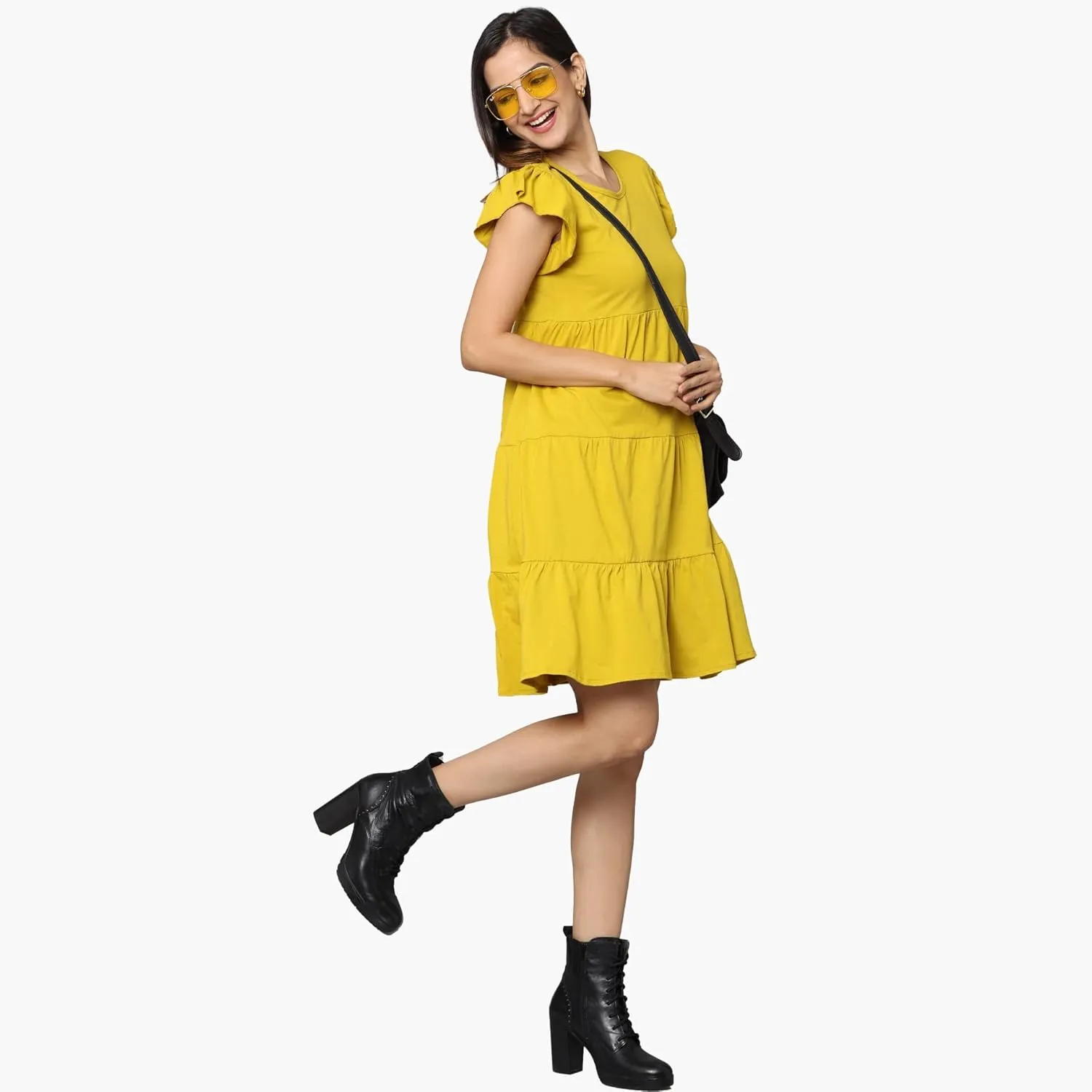 Mini Dress Soft Cotton - Simple Elegant & Professional - for All Occasions - Women & Teens