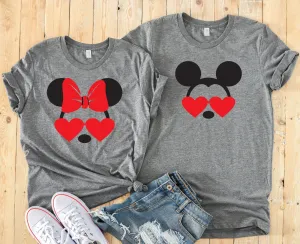 Minnie and Mickey Valentine's Day T Shirts - Love Shirts - Disney Couples - Matching Shirts