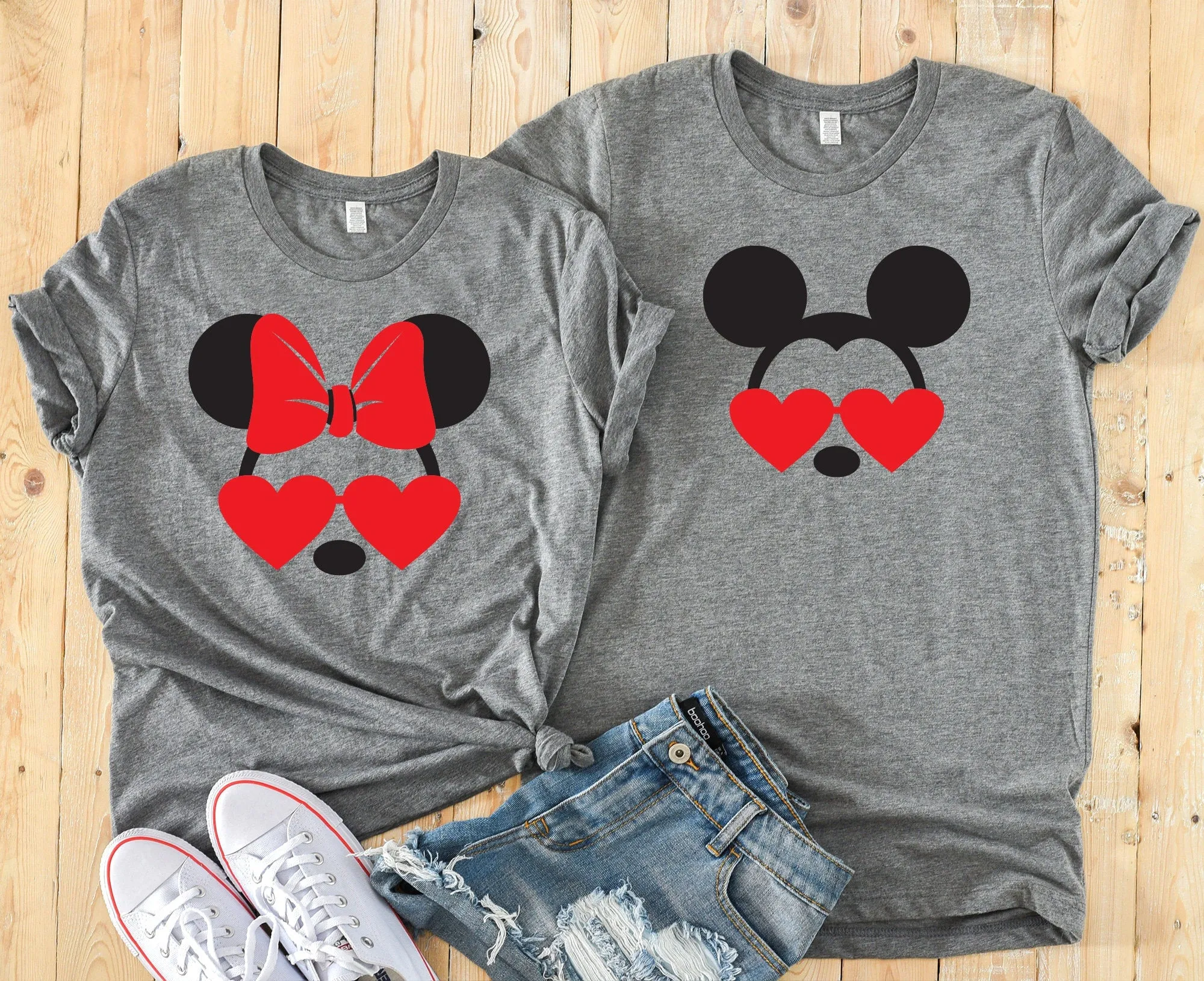 Minnie and Mickey Valentine's Day T Shirts - Love Shirts - Disney Couples - Matching Shirts