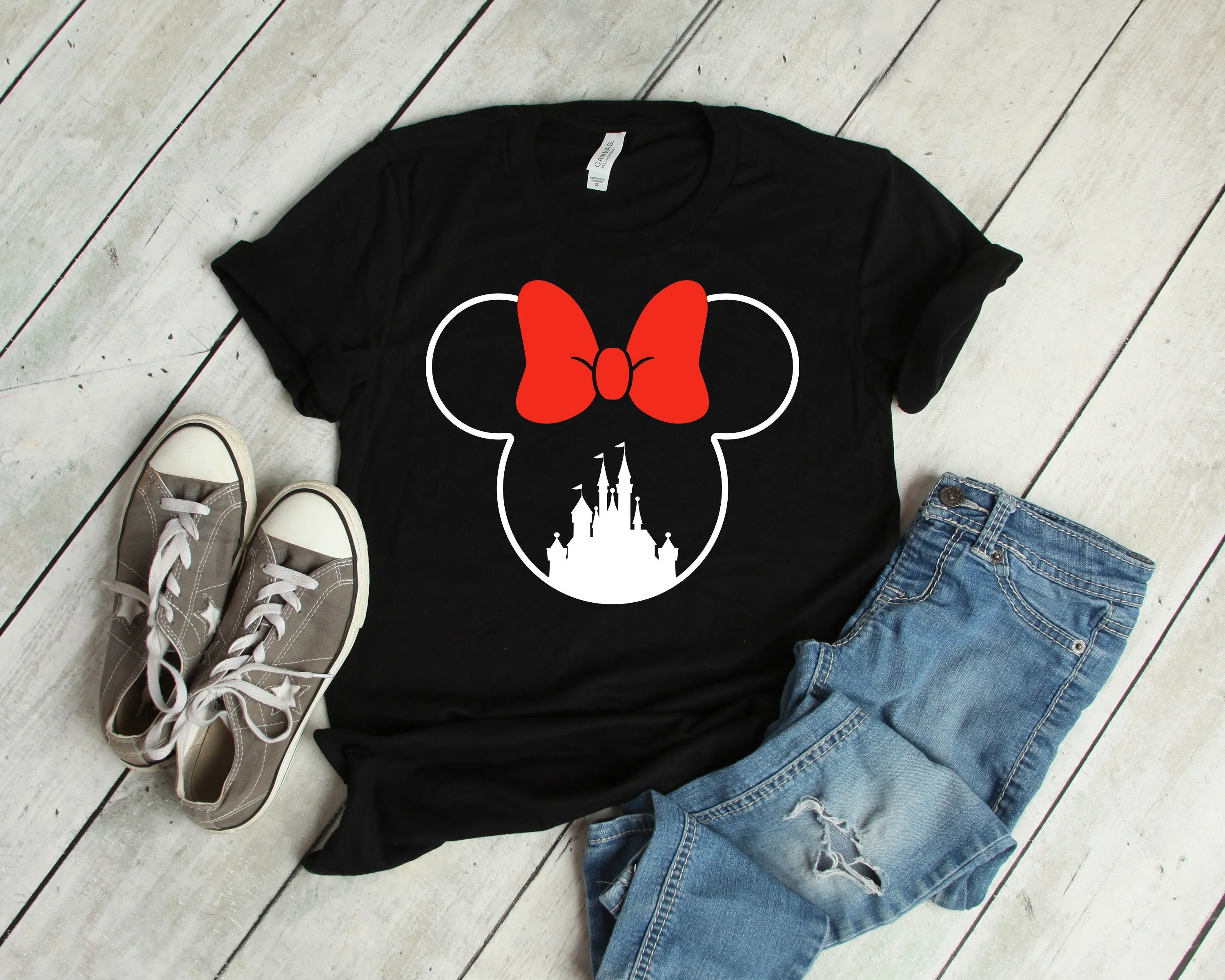 Minnie Mouse Castle t shirt - Disney Trip Matching Shirts - Disney Castle Shirt