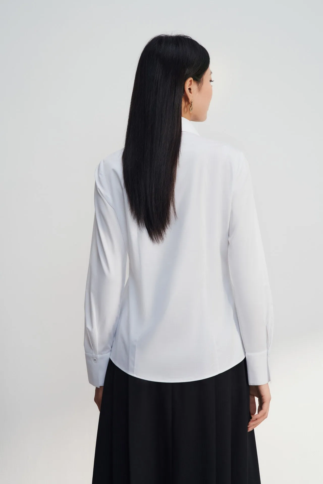 Modal Spandex Tuxedo Twill Shirt