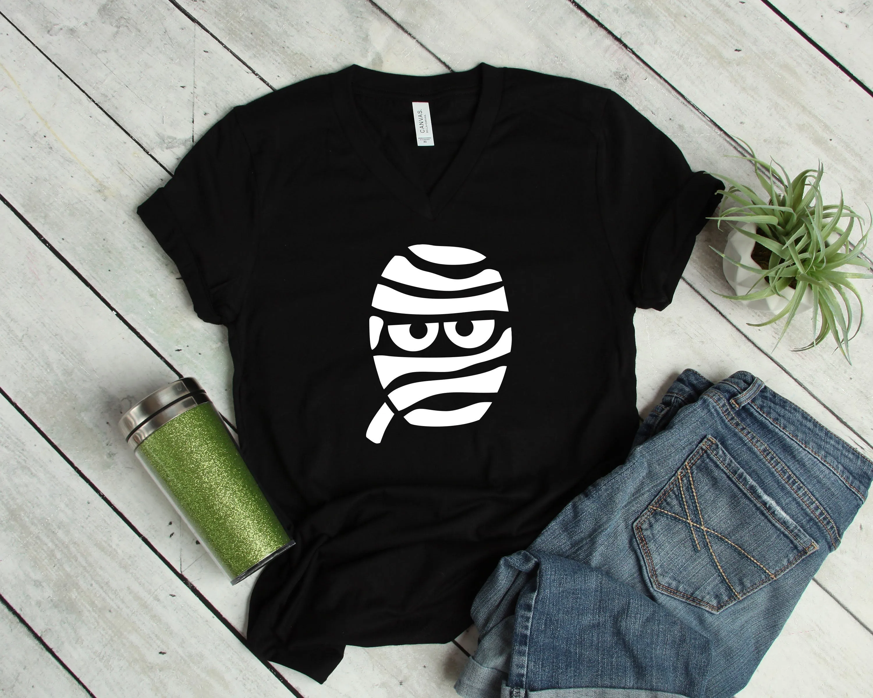 Mummy Adult T Shirt - Halloween - Funny T Shirts - Cute - Not Scary Costume
