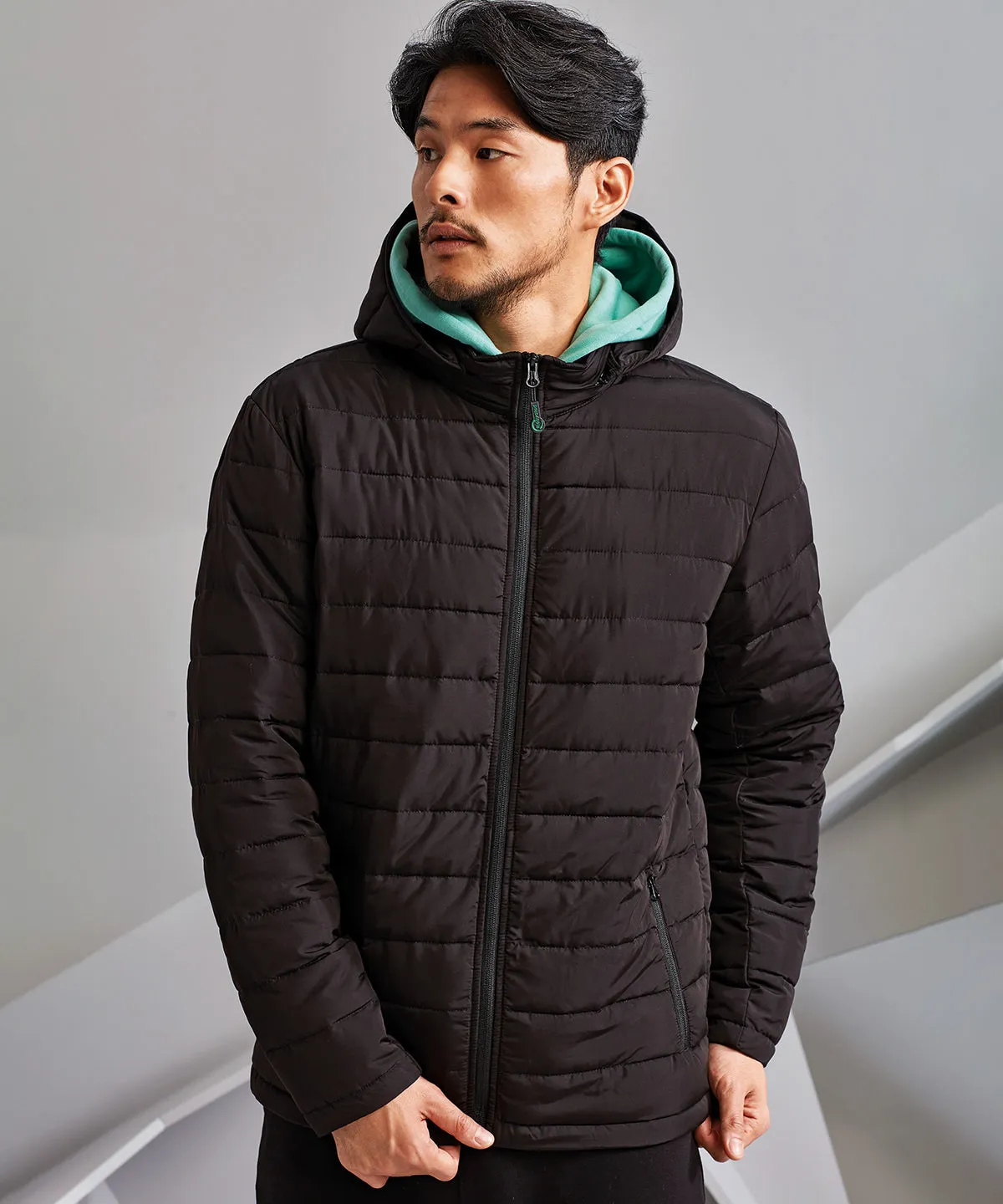 Navy - Delmont recycled padded jacket