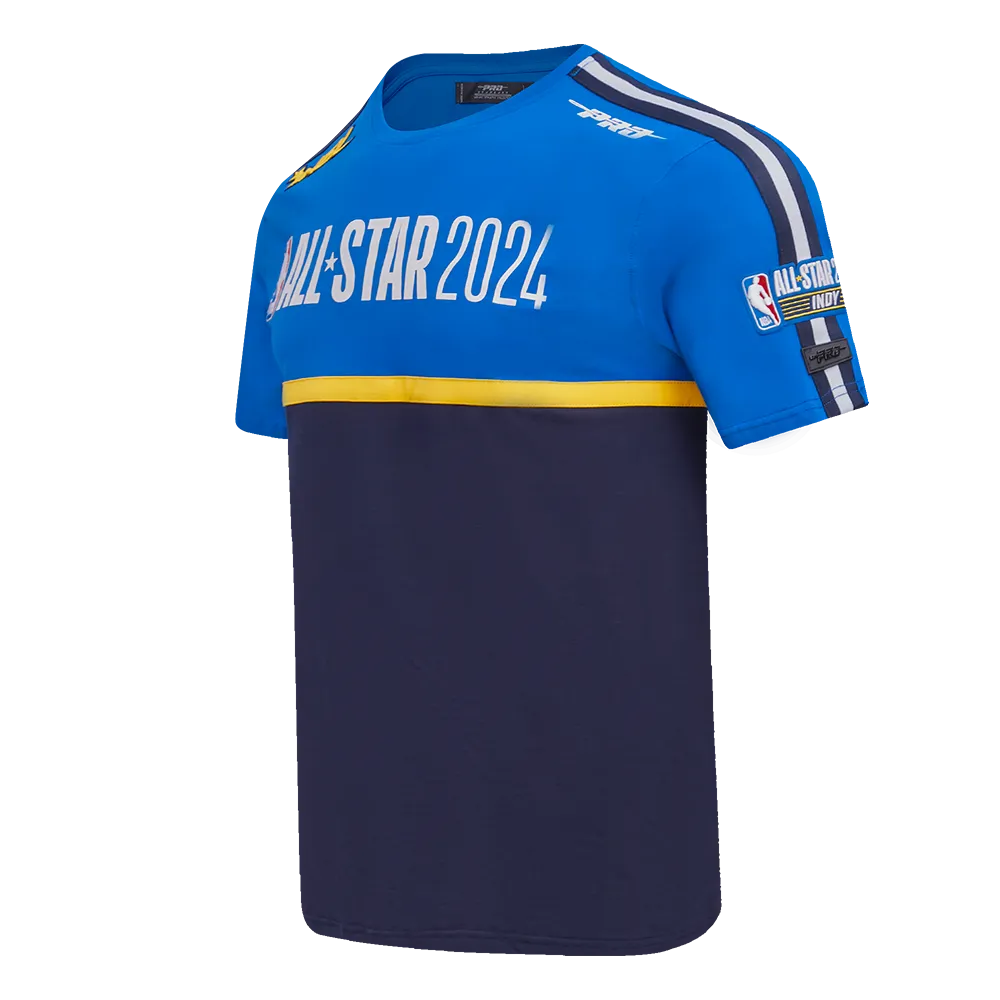 NBA ALL STAR GAME 2024 MEN'S SINGLE JERSEY TEE (MIDNIGHT NAVY/ROYAL BLUE)
