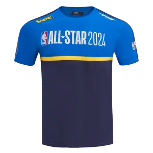NBA ALL STAR GAME 2024 MEN'S SINGLE JERSEY TEE (MIDNIGHT NAVY/ROYAL BLUE)